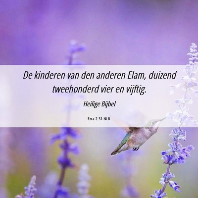 Picture 06 - Ezra 2:31 NLD - De kinderen van den anderen Elam, duizend - Bible Verse Picture
