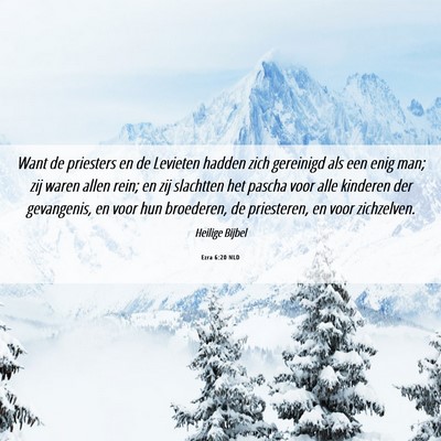 Picture 06 - Ezra 6:20 NLD - Want de priesters en de Levieten hadden zich - Bible Verse Picture
