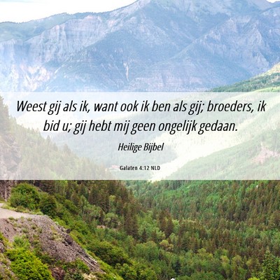 Picture 06 - Galaten 4:12 NLD - Weest gij als ik, want ook ik ben als gij; - Bible Verse Picture
