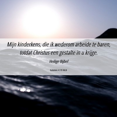 Picture 06 - Galaten 4:19 NLD - Mijn kinderkens, die ik wederom arbeide te baren, - Bible Verse Picture