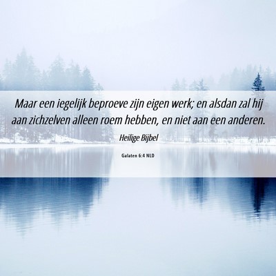 Picture 06 - Galaten 6:4 NLD - Maar een iegelijk beproeve zijn eigen werk; en - Bible Verse Picture