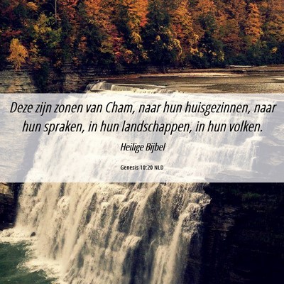 Picture 06 - Genesis 10:20 NLD - Deze zijn zonen van Cham, naar hun huisgezinnen, - Bible Verse Picture