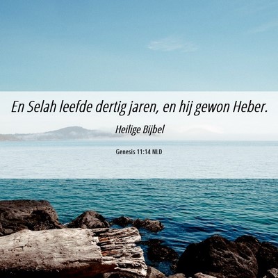 Picture 06 - Genesis 11:14 NLD - En Selah leefde dertig jaren, en hij gewon - Bible Verse Picture