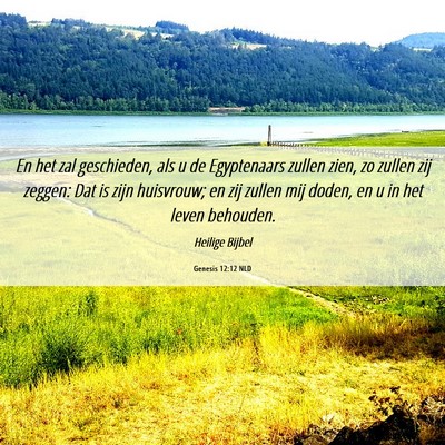 Picture 06 - Genesis 12:12 NLD - En het zal geschieden, als u de Egyptenaars - Bible Verse Picture