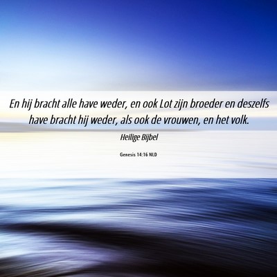 Picture 06 - Genesis 14:16 NLD - En hij bracht alle have weder, en ook Lot zijn - Bible Verse Picture