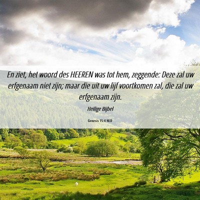 Picture 06 - Genesis 15:4 NLD - En ziet, het woord des HEEREN was tot hem, - Bible Verse Picture