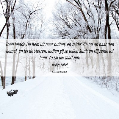 Picture 06 - Genesis 15:5 NLD - Toen leidde Hij hem uit naar buiten, en zeide: - Bible Verse Picture
