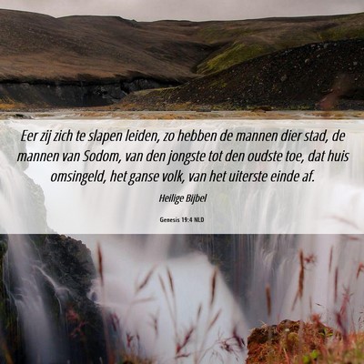 Picture 06 - Genesis 19:4 NLD - Eer zij zich te slapen leiden, zo hebben de - Bible Verse Picture