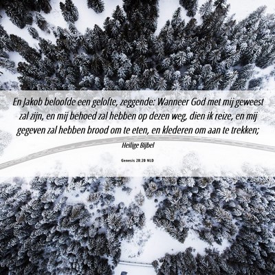 Picture 06 - Genesis 28:20 NLD - En Jakob beloofde een gelofte, zeggende: Wanneer - Bible Verse Picture
