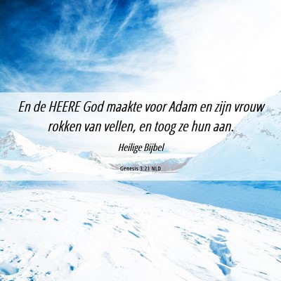 Picture 06 - Genesis 3:21 NLD - En de HEERE God maakte voor Adam en zijn vrouw - Bible Verse Picture