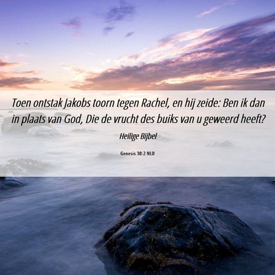 Picture 06 - Genesis 30:2 NLD - Toen ontstak Jakobs toorn tegen Rachel, en hij - Bible Verse Picture