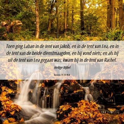 Picture 06 - Genesis 31:33 NLD - Toen ging Laban in de tent van Jakob, en in de - Bible Verse Picture