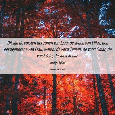 Picture 06 - Genesis 36:15 NLD - Dit zijn de vorsten der zonen van Ezau: de zonen - Bible Verse Picture