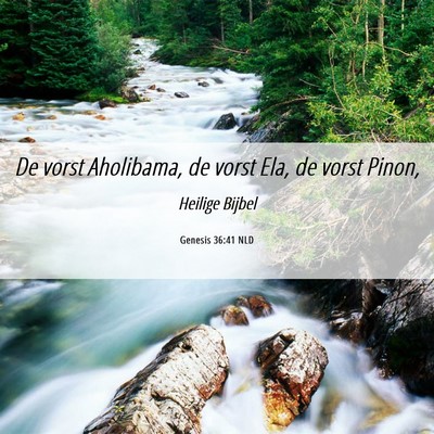 Picture 06 - Genesis 36:41 NLD - De vorst Aholibama, de vorst Ela, de vorst - Bible Verse Picture