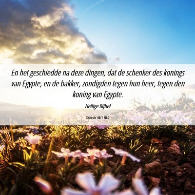 Picture 06 - Genesis 40:1 NLD - En het geschiedde na deze dingen, dat de schenker - Bible Verse Picture