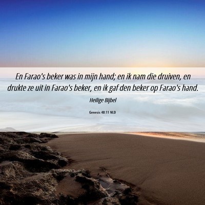Picture 06 - Genesis 40:11 NLD - En Farao's beker was in mijn hand; en ik nam die - Bible Verse Picture