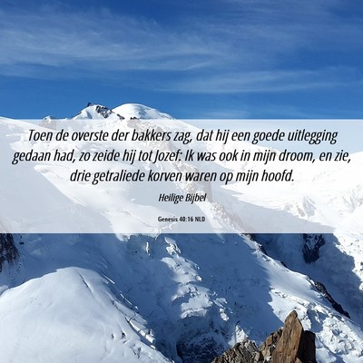 Picture 06 - Genesis 40:16 NLD - Toen de overste der bakkers zag, dat hij een - Bible Verse Picture
