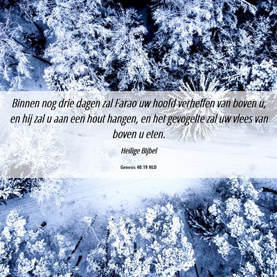 Picture 06 - Genesis 40:19 NLD - Binnen nog drie dagen zal Farao uw hoofd - Bible Verse Picture