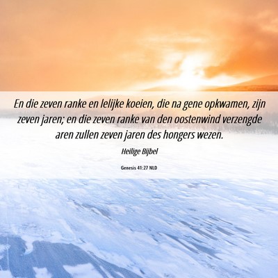 Picture 06 - Genesis 41:27 NLD - En die zeven ranke en lelijke koeien, die na gene - Bible Verse Picture