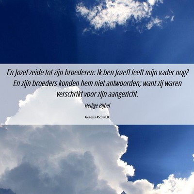 Picture 06 - Genesis 45:3 NLD - En Jozef zeide tot zijn broederen: Ik ben Jozef! - Bible Verse Picture
