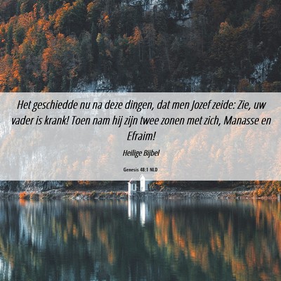 Picture 06 - Genesis 48:1 NLD - Het geschiedde nu na deze dingen, dat men Jozef - Bible Verse Picture