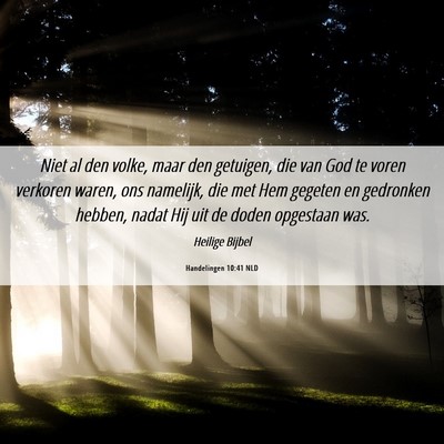Picture 06 - Handelingen 10:41 NLD - Niet al den volke, maar den getuigen, die van God - Bible Verse Picture