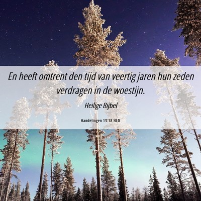 Picture 06 - Handelingen 13:18 NLD - En heeft omtrent den tijd van veertig jaren hun - Bible Verse Picture