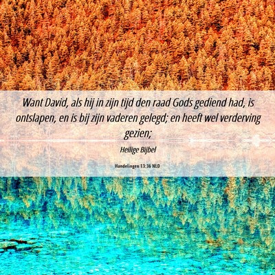 Picture 06 - Handelingen 13:36 NLD - Want David, als hij in zijn tijd den raad Gods - Bible Verse Picture