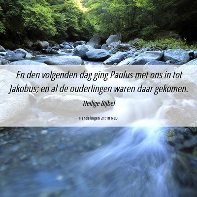 Picture 06 - Handelingen 21:18 NLD - En den volgenden dag ging Paulus met ons in tot - Bible Verse Picture