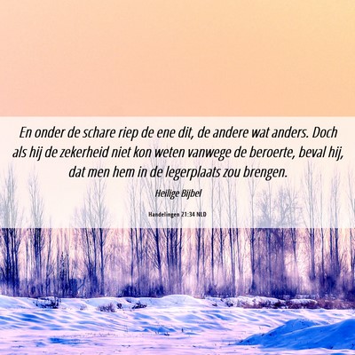 Picture 06 - Handelingen 21:34 NLD - En onder de schare riep de ene dit, de andere wat - Bible Verse Picture