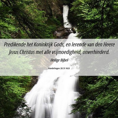 Picture 06 - Handelingen 28:31 NLD - Predikende het Koninkrijk Gods, en lerende van - Bible Verse Picture