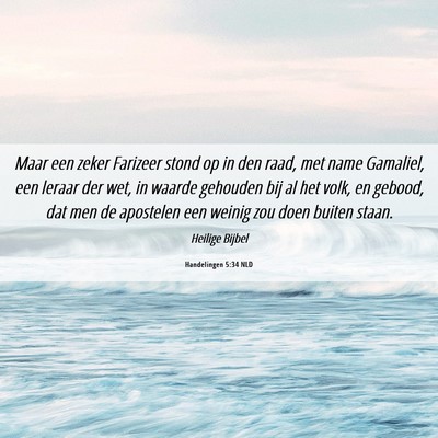 Picture 06 - Handelingen 5:34 NLD - Maar een zeker Farizeer stond op in den raad, met - Bible Verse Picture