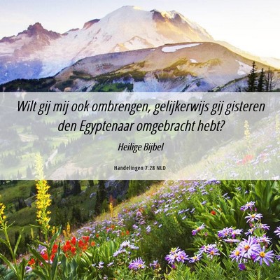 Picture 06 - Handelingen 7:28 NLD - Wilt gij mij ook ombrengen, gelijkerwijs gij - Bible Verse Picture