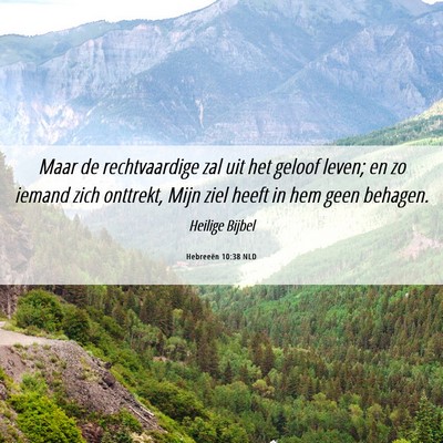 Picture 06 - Hebreeën 10:38 NLD - Maar de rechtvaardige zal uit het geloof leven; - Bible Verse Picture