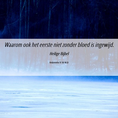 Picture 06 - Hebreeën 9:18 NLD - Waarom ook het eerste niet zonder bloed is - Bible Verse Picture