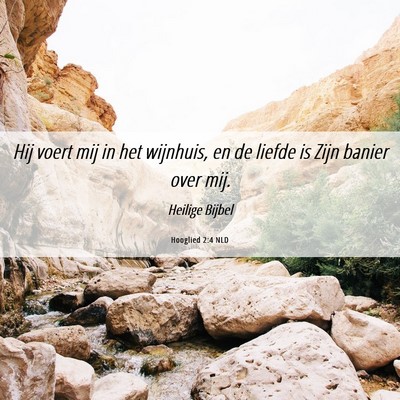 Picture 06 - Hooglied 2:4 NLD - Hij voert mij in het wijnhuis, en de liefde is - Bible Verse Picture