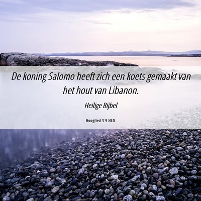 Picture 06 - Hooglied 3:9 NLD - De koning Salomo heeft zich een koets gemaakt van - Bible Verse Picture