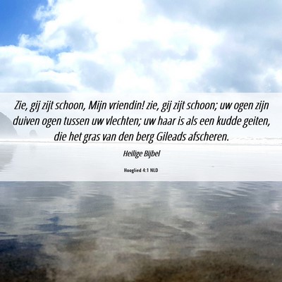 Picture 06 - Hooglied 4:1 NLD - Zie, gij zijt schoon, Mijn vriendin! zie, gij - Bible Verse Picture