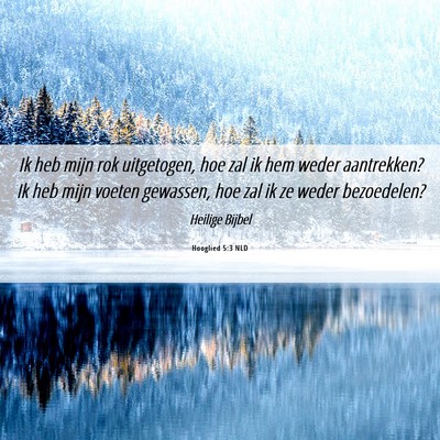 Picture 06 - Hooglied 5:3 NLD - Ik heb mijn rok uitgetogen, hoe zal ik hem weder - Bible Verse Picture