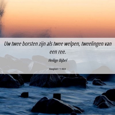 Picture 06 - Hooglied 7:3 NLD - Uw twee borsten zijn als twee welpen, tweelingen - Bible Verse Picture