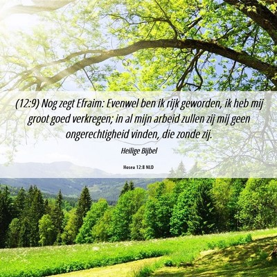 Picture 06 - Hosea 12:8 NLD - (12:9) Nog zegt Efraim: Evenwel ben ik rijk - Bible Verse Picture