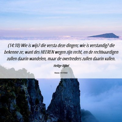 Picture 06 - Hosea 14:9 NLD - (14:10) Wie is wijs? die versta deze dingen; wie - Bible Verse Picture