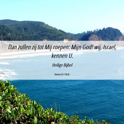 Picture 06 - Hosea 8:2 NLD - Dan zullen zij tot Mij roepen: Mijn God! wij, - Bible Verse Picture