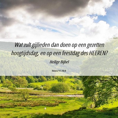 Picture 06 - Hosea 9:5 NLD - Wat zult gijlieden dan doen op een gezetten - Bible Verse Picture