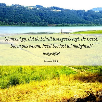 Picture 06 - Jakobus 4:5 NLD - Of meent gij, dat de Schrift tevergeefs zegt: De - Bible Verse Picture