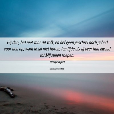 Picture 06 - Jeremia 11:14 NLD - Gij dan, bid niet voor dit volk, en hef geen - Bible Verse Picture