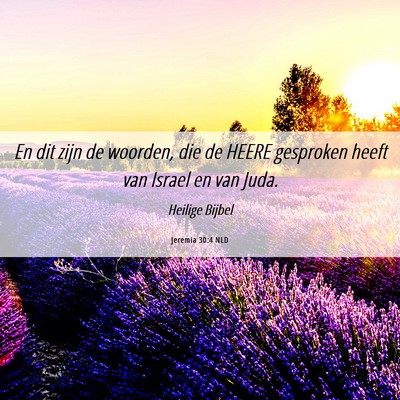 Picture 06 - Jeremia 30:4 NLD - En dit zijn de woorden, die de HEERE gesproken - Bible Verse Picture
