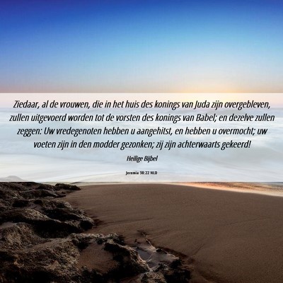 Picture 06 - Jeremia 38:22 NLD - Ziedaar, al de vrouwen, die in het huis des - Bible Verse Picture