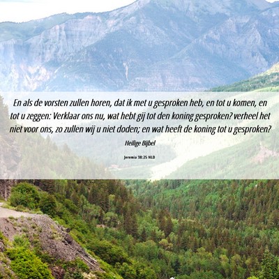 Picture 06 - Jeremia 38:25 NLD - En als de vorsten zullen horen, dat ik met u - Bible Verse Picture