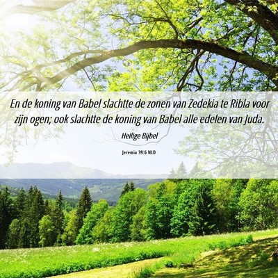 Picture 06 - Jeremia 39:6 NLD - En de koning van Babel slachtte de zonen van - Bible Verse Picture